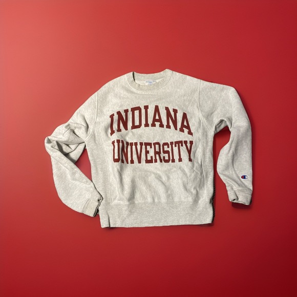 Champion Reverse Weave Sweatshirt Indiana University Womens Small Pit To pit 21" - Picture 1 of 5